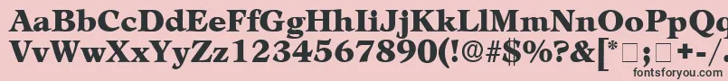 MezzoDisplaySsi-Schriftart – Schwarze Schriften auf rosa Hintergrund