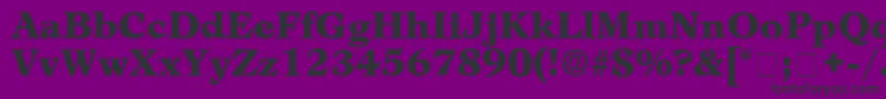 MezzoDisplaySsi-Schriftart – Schwarze Schriften auf violettem Hintergrund