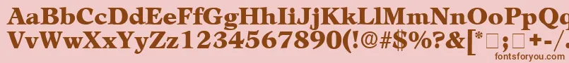 Weitere Informationen zur MezzoDisplaySsi-Schriftart MezzoDisplaySsi-Schriftart – Braune Schriften auf rosa Hintergrund