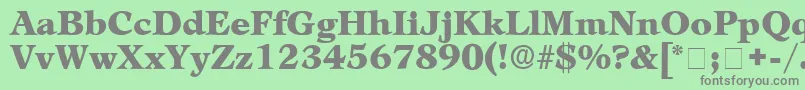 MezzoDisplaySsi Font – Gray Fonts on Green Background