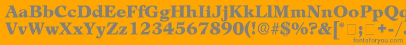 MezzoDisplaySsi Font – Gray Fonts on Orange Background