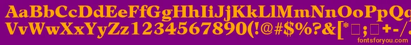 MezzoDisplaySsi Font – Orange Fonts on Purple Background