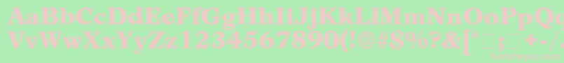 MezzoDisplaySsi-Schriftart – Rosa Schriften auf grünem Hintergrund
