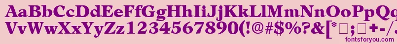 MezzoDisplaySsi Font – Purple Fonts on Pink Background