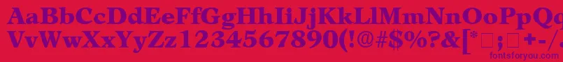 MezzoDisplaySsi Font – Purple Fonts on Red Background