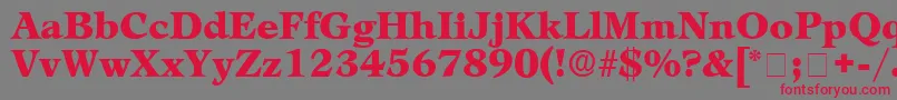 MezzoDisplaySsi Font – Red Fonts on Gray Background