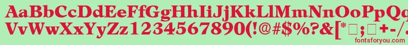 MezzoDisplaySsi Font – Red Fonts on Green Background