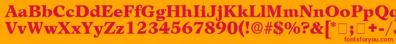 MezzoDisplaySsi Font – Red Fonts on Orange Background