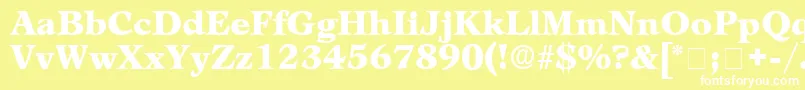 MezzoDisplaySsi Font – White Fonts on Yellow Background