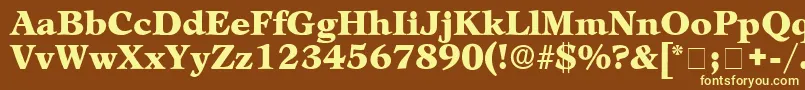 MezzoDisplaySsi Font – Yellow Fonts on Brown Background