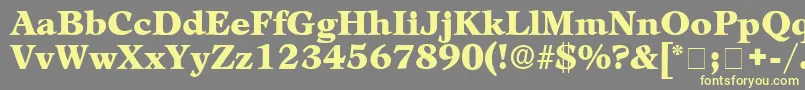 Шрифт MezzoDisplaySsi – жёлтые шрифты на сером фоне