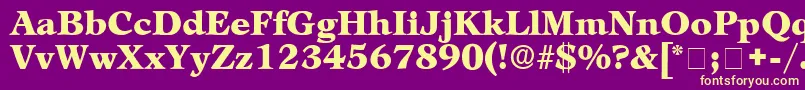 MezzoDisplaySsi Font – Yellow Fonts on Purple Background