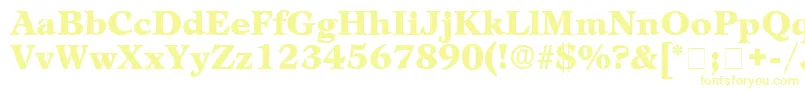 MezzoDisplaySsi Font – Yellow Fonts on White Background