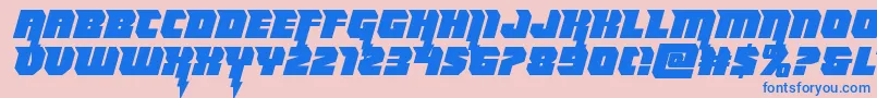 Thundertitansemistraight Font – Blue Fonts on Pink Background