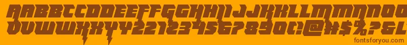 Thundertitansemistraight Font – Brown Fonts on Orange Background
