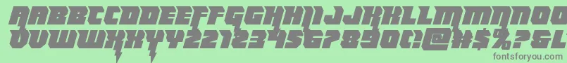 Thundertitansemistraight Font – Gray Fonts on Green Background