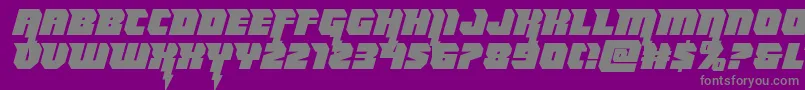 Thundertitansemistraight Font – Gray Fonts on Purple Background