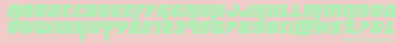 Thundertitansemistraight Font – Green Fonts on Pink Background