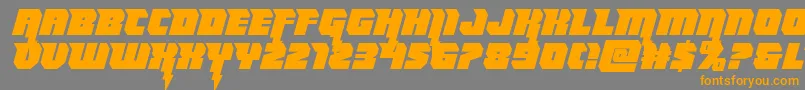 Thundertitansemistraight Font – Orange Fonts on Gray Background