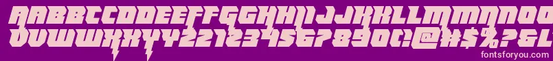 Thundertitansemistraight Font – Pink Fonts on Purple Background