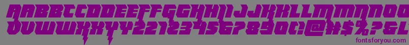 Thundertitansemistraight Font – Purple Fonts on Gray Background