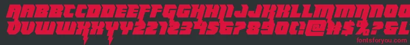 Thundertitansemistraight Font – Red Fonts on Black Background