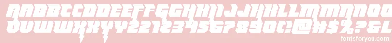 フォントThundertitansemistraight – ピンクの背景に白い文字