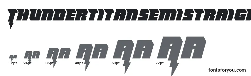 Размеры шрифта Thundertitansemistraight