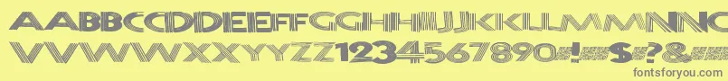 フォントNewsworthy – 黄色の背景に灰色の文字