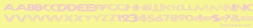 Newsworthy Font – Pink Fonts on Yellow Background