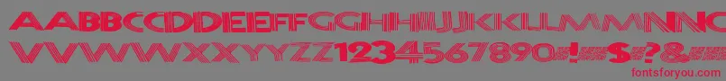 Newsworthy Font – Red Fonts on Gray Background