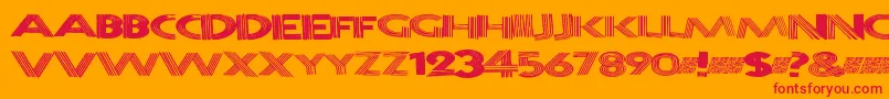 Newsworthy Font – Red Fonts on Orange Background