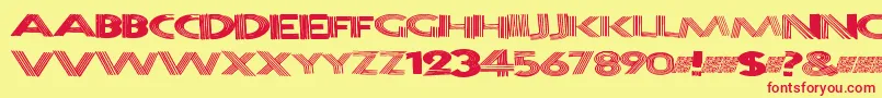 Newsworthy Font – Red Fonts on Yellow Background
