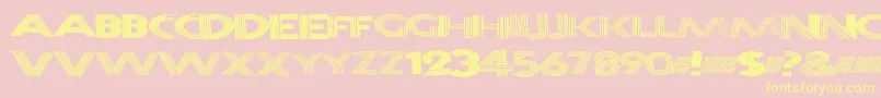 Newsworthy Font – Yellow Fonts on Pink Background