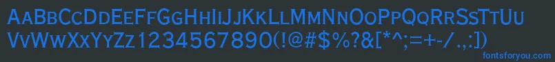 フォントCopperplateCdRegular – 黒い背景に青い文字