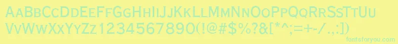 Подробнее о шрифте CopperplateCdRegular Шрифт CopperplateCdRegular – зелёные шрифты на жёлтом фоне
