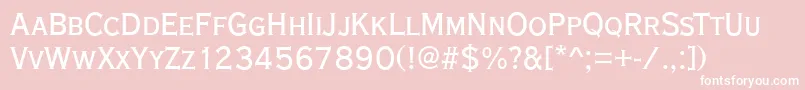 CopperplateCdRegular Font – White Fonts on Pink Background