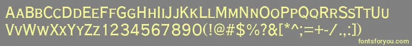 CopperplateCdRegular Font – Yellow Fonts on Gray Background