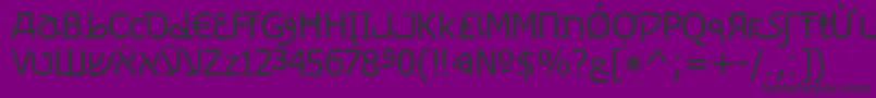 フォントCyrillatina – 紫の背景に黒い文字