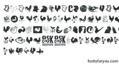 Cock font – Fonts Animals