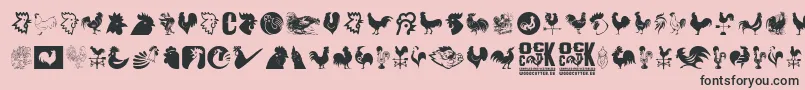 Cock Font – Black Fonts on Pink Background