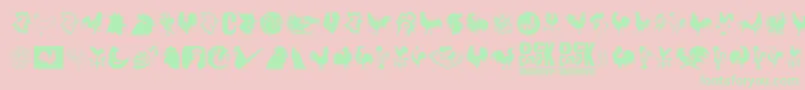 Cock Font – Green Fonts on Pink Background