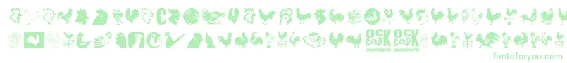 Cock Font – Green Fonts on White Background