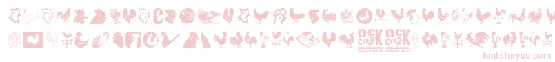 Cock Font – Pink Fonts on White Background