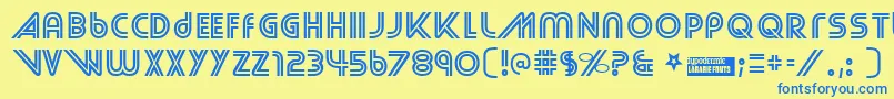 Streetcr Font – Blue Fonts on Yellow Background
