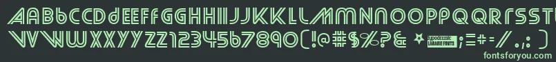 Streetcr Font – Green Fonts on Black Background