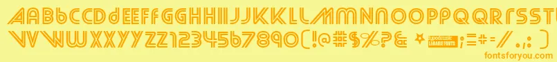 Streetcr Font – Orange Fonts on Yellow Background