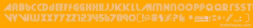 Streetcr Font – Pink Fonts on Orange Background