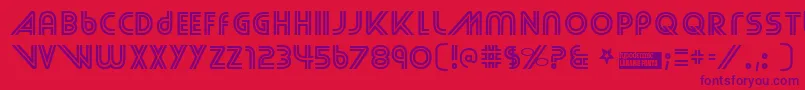 Streetcr Font – Purple Fonts on Red Background