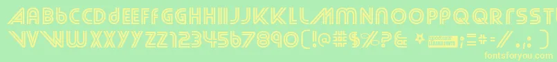 Streetcr Font – Yellow Fonts on Green Background